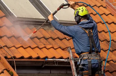 Démoussage et hydrofuge de toiture à Marcilloles
